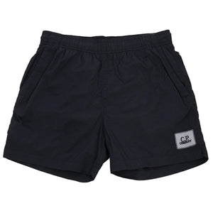 Cp Company Junior Chrome - R Patch Logo Swim Shorts In Black