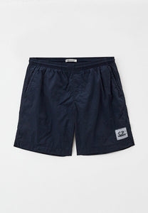 Cp Company Junior Chrome - R Patch Logo Swim Shorts In Navy