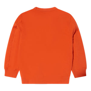 Cp Company Junior Big Logo Lens Crewneck Sweatshirt in Harvest Pumpkin