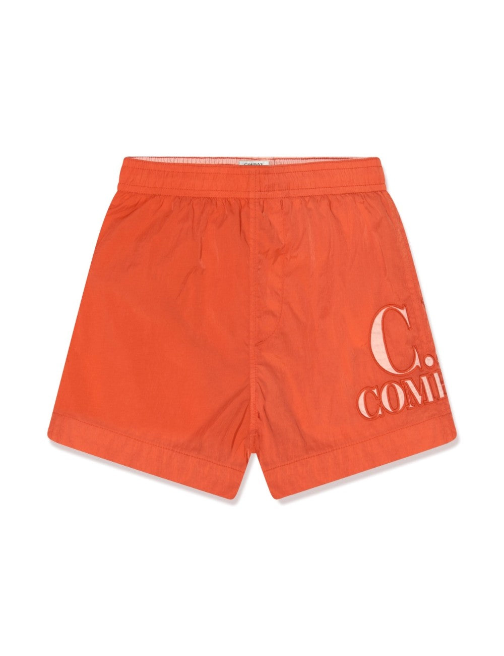 Cp Company Junior Big Logo Swimshorts In Harvest Pumpkin (Pre Order - Due Approx. 21st November)