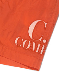 Cp Company Junior Big Logo Swimshorts In Harvest Pumpkin (Pre Order - Due Approx. 21st November)