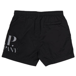 Cp Company Junior Big Logo Swimshorts In Black