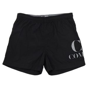 Cp Company Junior Big Logo Swimshorts In Black