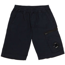 Load image into Gallery viewer, Cp Company Junior Stretch Gabardine Bermuda Cargo Shorts in Navy
