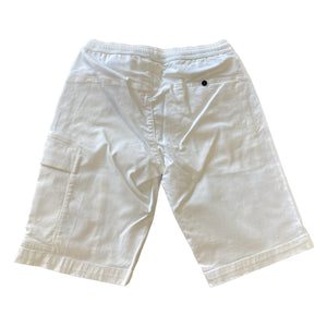 Cp Company Junior Stretch Gabardine Lens Cargo Shorts in White