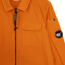 Load image into Gallery viewer, Cp Company Junior Gabardine Long Sleeve Lens Overshirt in Pumpkin Orange
