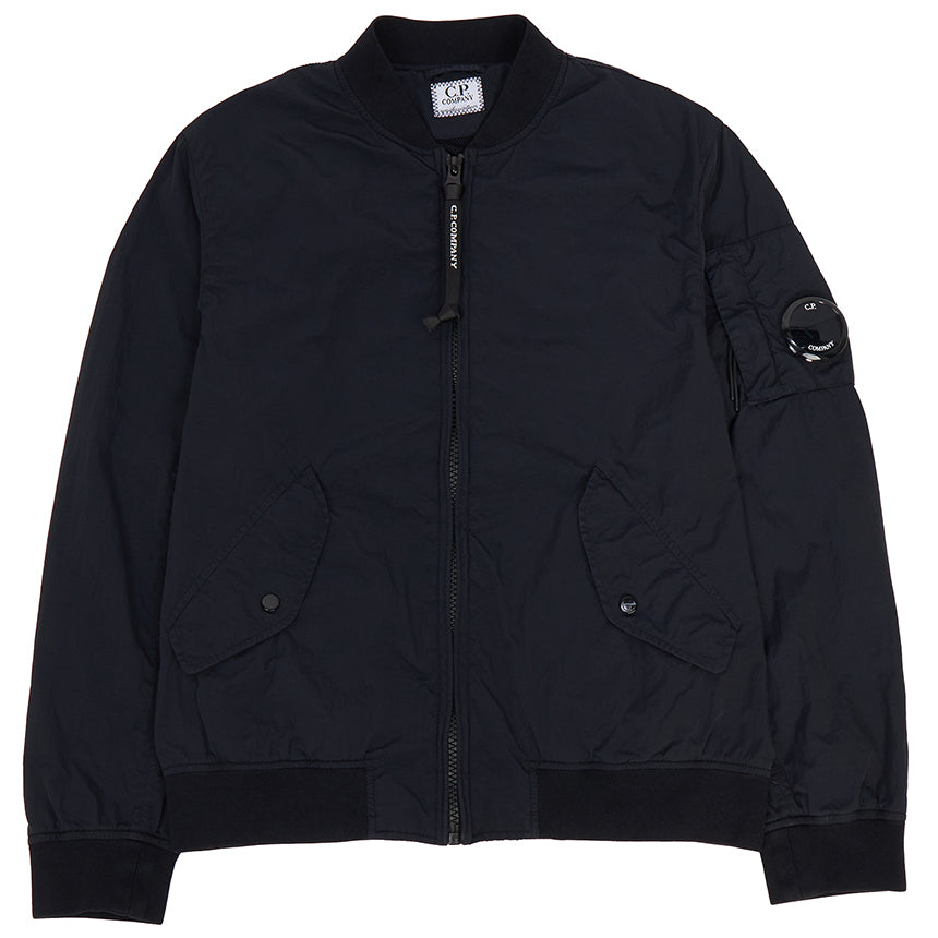 Cp Company Junior Chrome R Lens Bomber Jacket in Navy TET Clothing