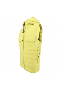 Cp Company Junior Shell-R Mixed Padded Goggle Gilet In Golden Palm