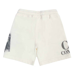 Cp Company Junior Logo Patch Pocket Shorts 069 White