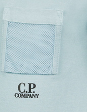Load image into Gallery viewer, Cp Company Junior Mesh Pocket Small Logo T-Shirt in Mineral Blue
