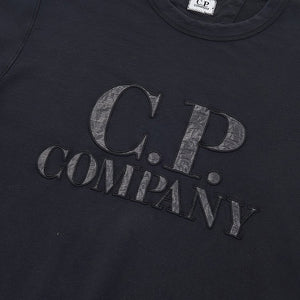 Cp Company Light Fleece Embroidered Big Logo Sweatshirt in Black