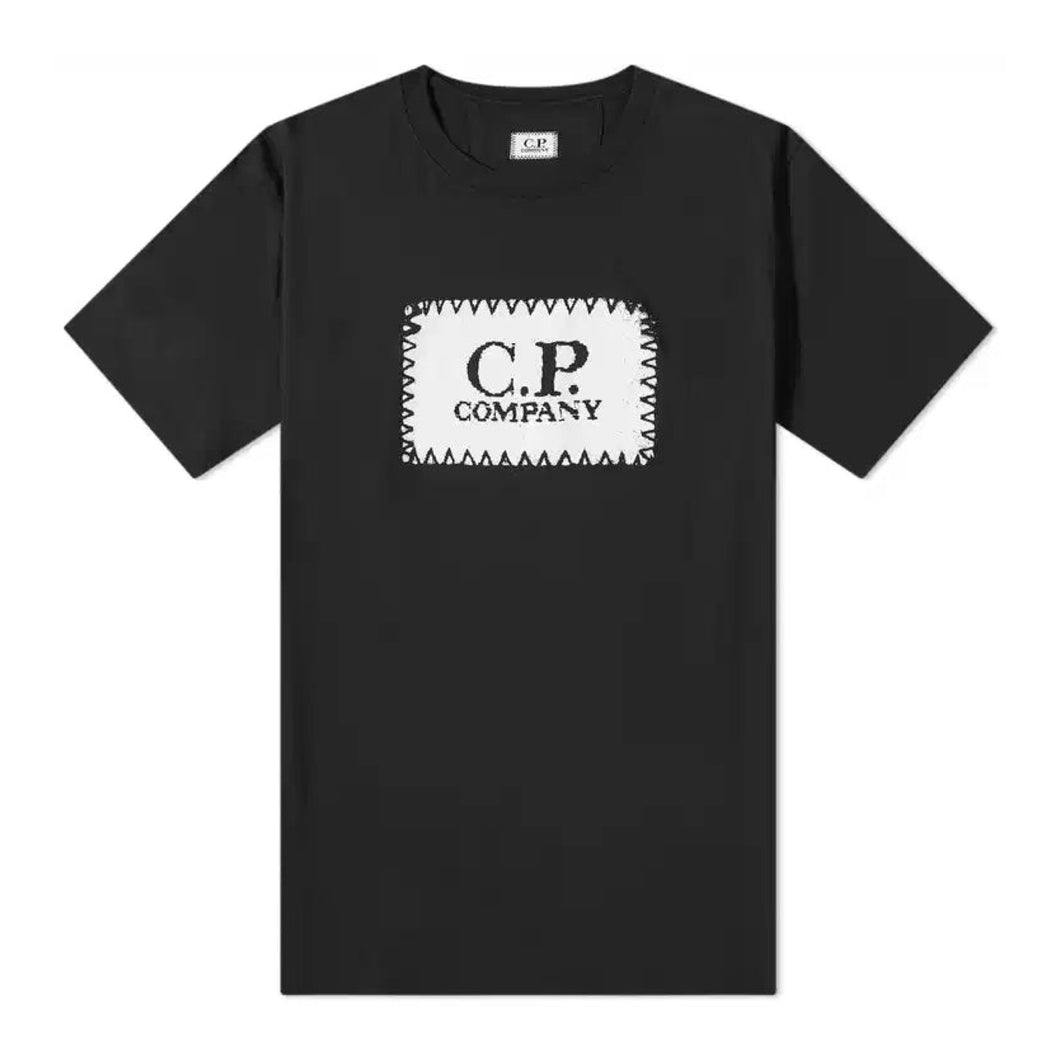 Cp Company Stamp Logo T-Shirt In Black