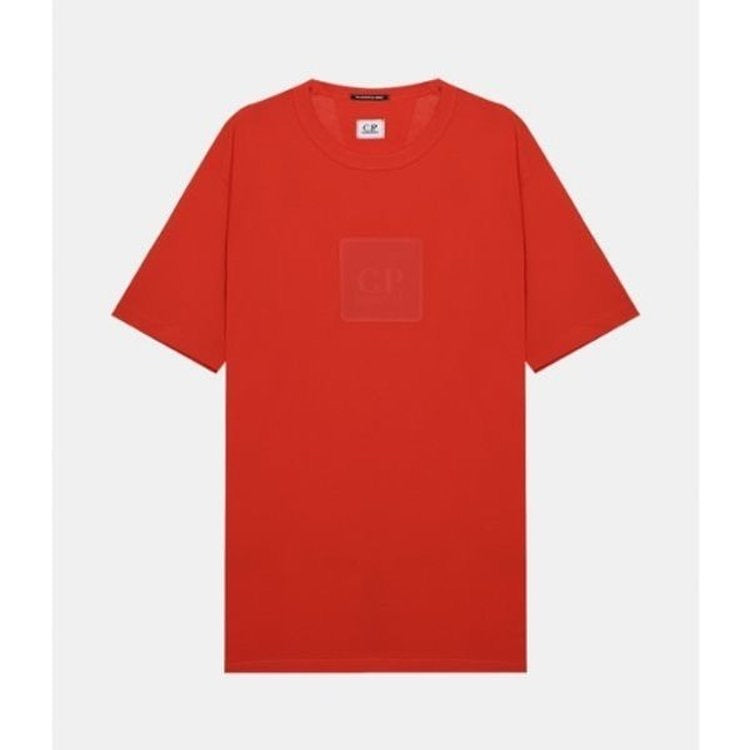 Cp Company Metropolis Series 30/1 Logo T-Shirt in Fiery Red