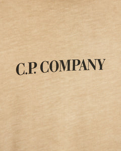 Cp Company Rings Jersey 24/1 Graphic Resist Dyed T-Shirt Sand