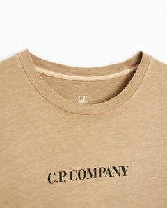 Cp Company Rings Jersey 24/1 Graphic Resist Dyed T-Shirt Sand