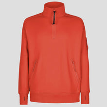Load image into Gallery viewer, Cp Company Polo Collar Quarter Zip Lens Sweashirt in Fiery Red
