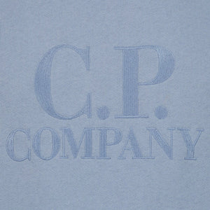 Cp Company Diagonal Raised Embroidered Logo Sweatshirt in Infinity Blue