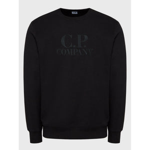 Cp Company Diagonal Raised Embroidered Logo Sweatshirt in Black