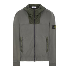 Load image into Gallery viewer, Stone Island Panelled Full Zip Hoodie Musk Green
