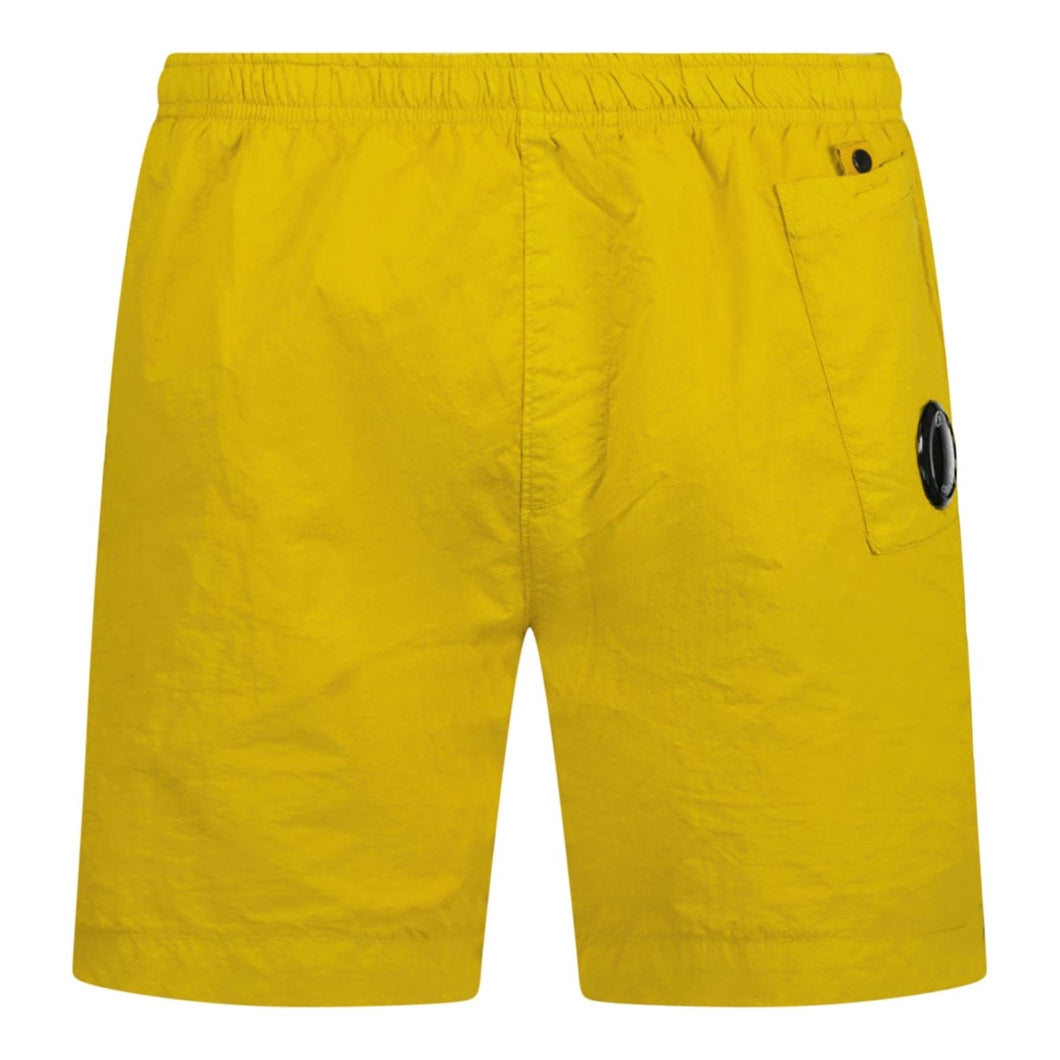 Cp Company Flatt Nylon Lens Swim Shorts in Golden Nugget