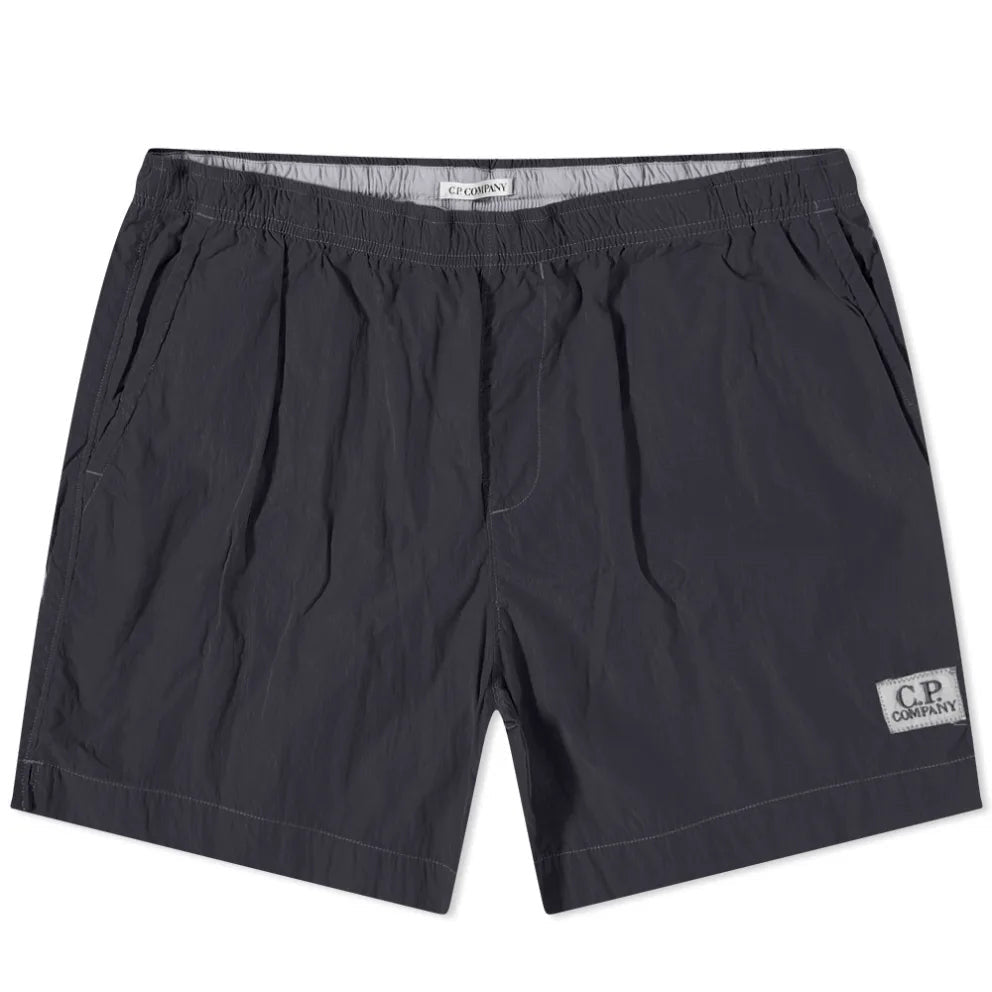 Cp Company Flattt Nylon Patch Logo Swimshorts in Navy