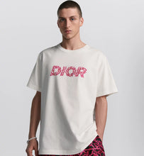 Load image into Gallery viewer, Dior Italic Coral Relaxed Fit T-Shirt In White
