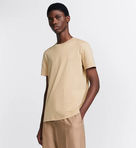 Dior Slim Fit Icons Short Sleeve T-Shirt In Beige