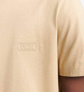 Dior Slim Fit Icons Short Sleeve T-Shirt In Beige