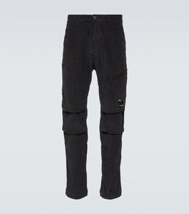 Cp Company Corduroy Cargo Pants In Black