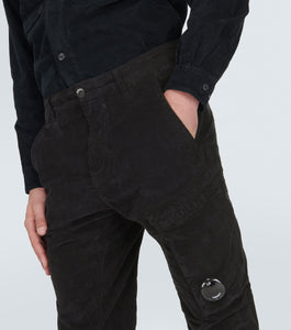 Cp Company Corduroy Cargo Pants In Black