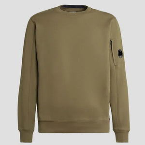 Cp Company Diagonal Raised Cotton Lens Sweatshirt in Butternut Brown (Pre-Order: Due Approx. 28th Feb)