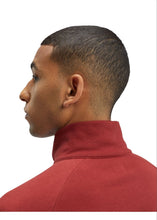 Load image into Gallery viewer, Cp Company Quarter Zip Polo Collar Sweatshirt In Henna
