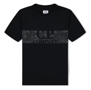 Cp Company Junior Camo Stripe T-Shirt In Black