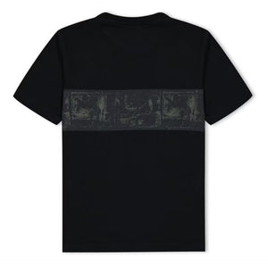 Cp Company Junior Camo Stripe T-Shirt In Black