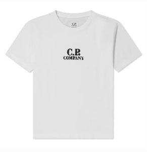 Cp Company Junior Horizontal Logo T-Shirt In White