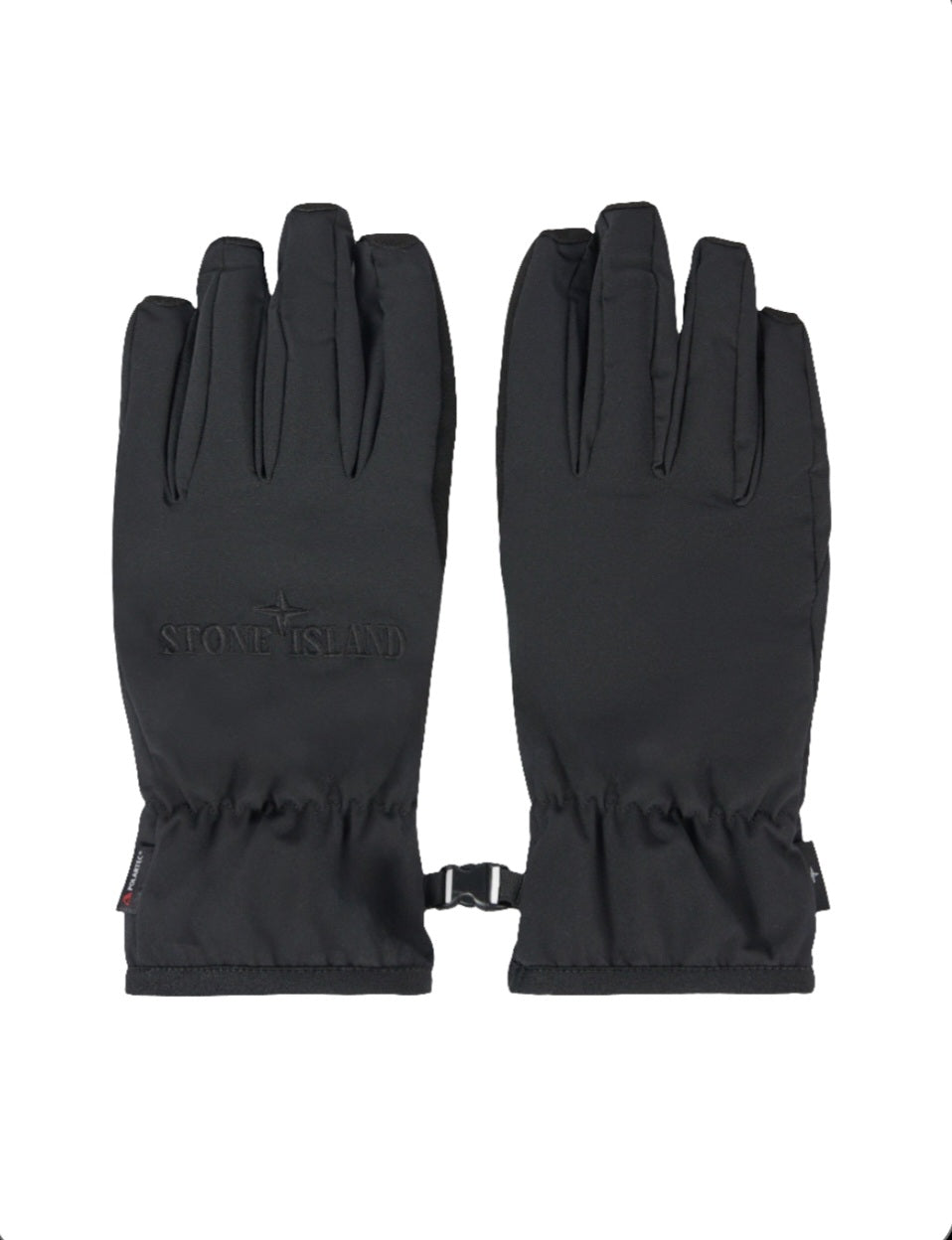 Stone Island Polartec Gloves In Black