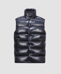 Moncler Tibb Down Gilet In Navy