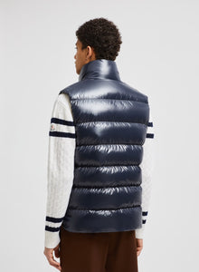 Moncler Tibb Down Gilet In Navy