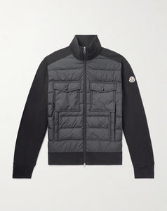 Moncler Zip-Up Cardigan In Black