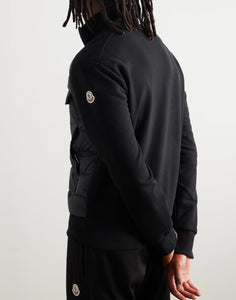 Moncler Zip-Up Cardigan In Black