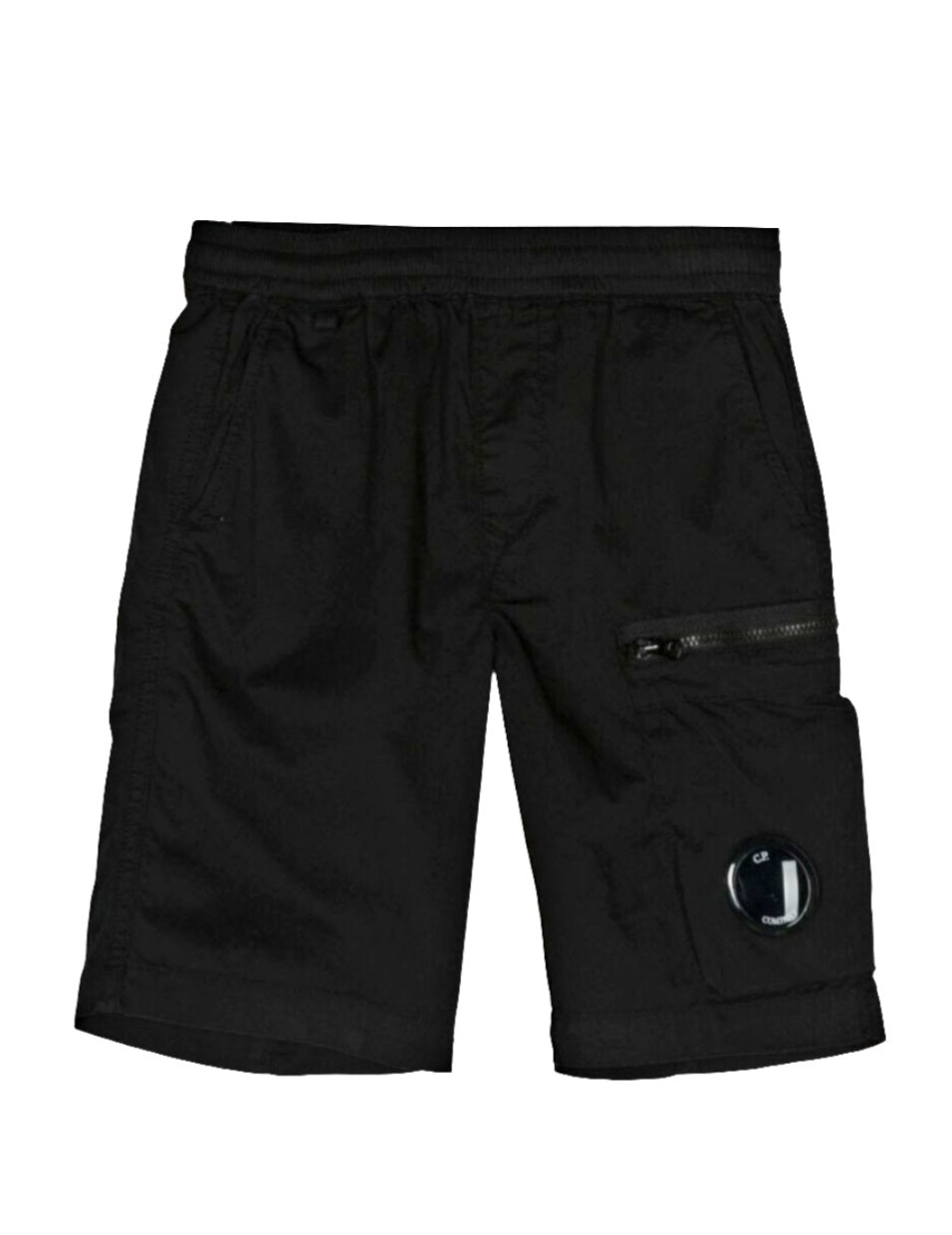 Cp Company Junior Stretch Gabardine Bermuda Cargo Shorts Black