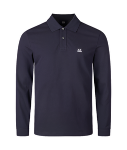 Cp Company Regular Fit Long Sleeve Polo In Navy (Pre-Order: Due Approx. 28th Feb)