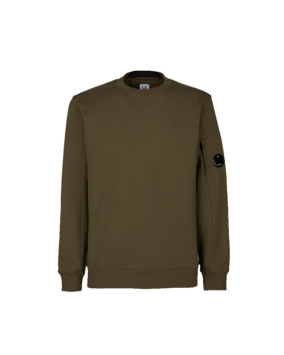 Cp Company Diagonal Raised Cotton Lens Sweatshirt Ivy Green