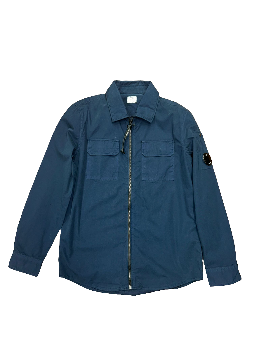 Cp Company Junior Lens Overshirt In Navy