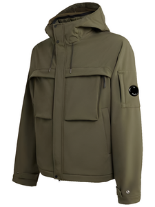 Cp Company A/W Shell-R Lens Chest Pocket Jacket In Ivy Green