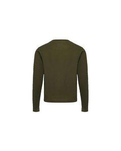 Cp Company Junior Long Sleeved Stamp Logo T-Shirt Ivy Green