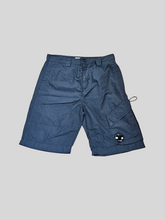 Load image into Gallery viewer, Cp Company Flatt Nylon Bermuda Lens Cargo Shorts In Navy
