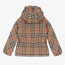 Load image into Gallery viewer, Burberry Junior Girls Beige Checked Jacket In Beige
