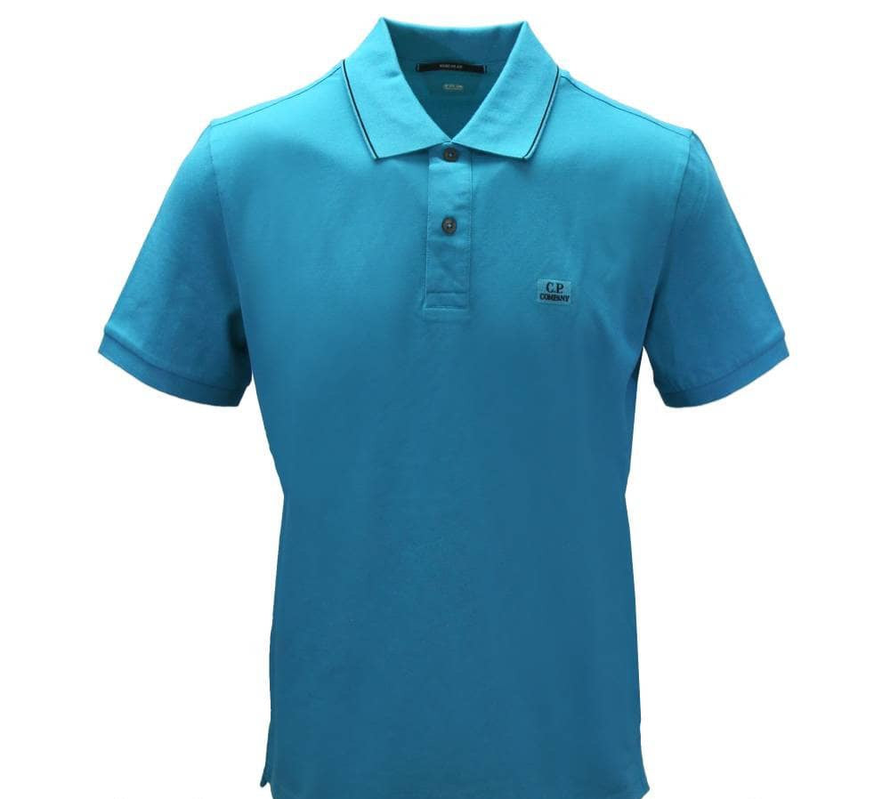 Cp Company Regular Fit Polo Shirt 097A In Tile Blue