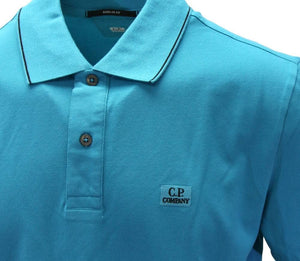 Cp Company Regular Fit Polo Shirt 097A In Tile Blue